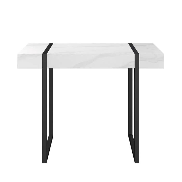 Montblanc White Marble Effect Console Table