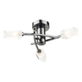 Morgan 3 Light Semi Flush Black Chrome<br>Polished Black Chrome