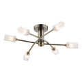 Morgan 6 Light Semi Flush Antique Brass<br>Antique Brass