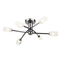 Morgan 6 Light Semi Flush Black Chrome<br>Polished Black Chrome