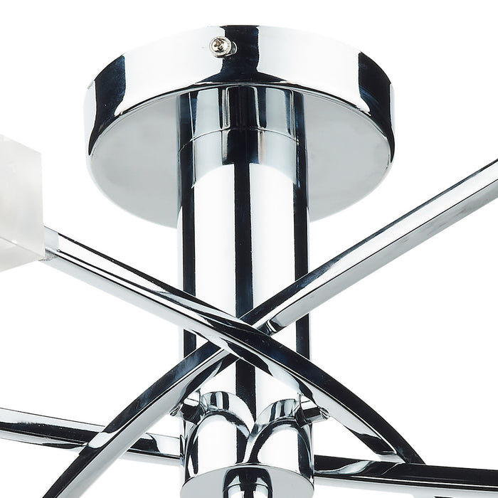Morgan 6 Light Semi Flush Polished Chrome<br>Polished Chrome