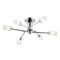Morgan 6 Light Semi Flush Satin Chrome<br>Satin Chrome