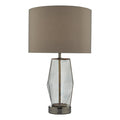 Mubina Touch Table Lamp Black Chrome Smoked Glass With Shade <br>Smoked Glass