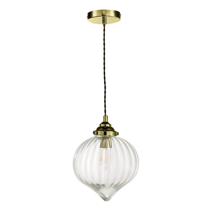 Mya 1 Light Single Pendant Antique Brass Glass<br>Antique Brass
