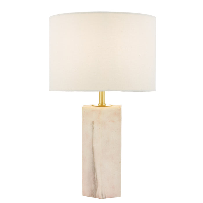 Nalani Table Lamp Pink Marble Effect With Shade <br>Marble Effect