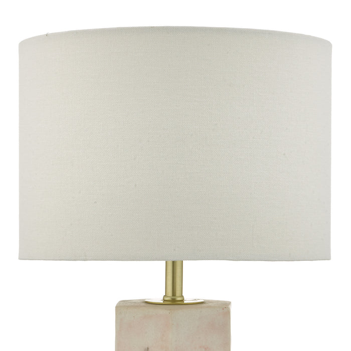 Nalani Table Lamp Pink Marble Effect With Shade <br>Marble Effect