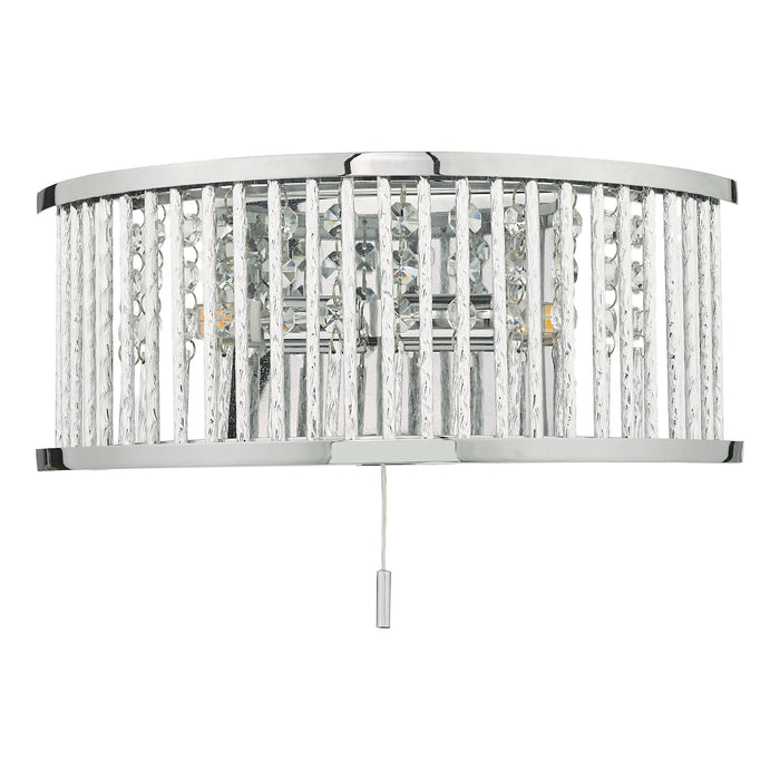 Nantes 2 Light Wall Light Polished Chrome Aluminium<br>Polished Chrome