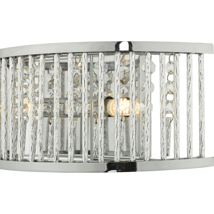 Nantes 2 Light Wall Light Polished Chrome Aluminium<br>Polished Chrome