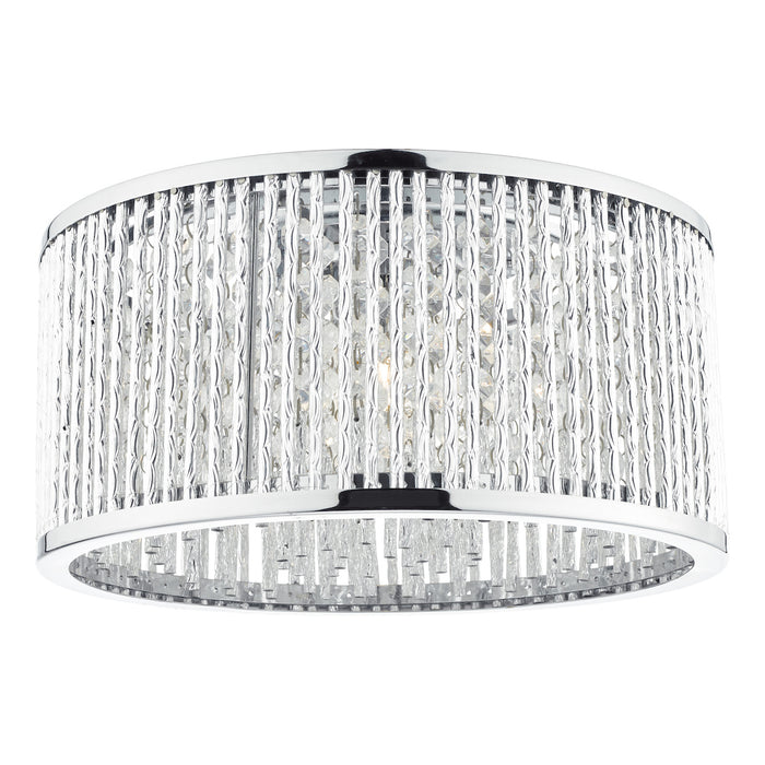 Nantes 3 Light Flush Polished Chrome Alum<br>Polished Chrome