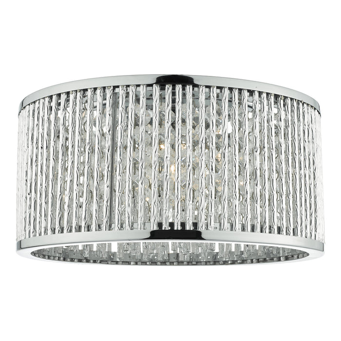 Nantes 3 Light Flush Polished Chrome Alum<br>Polished Chrome