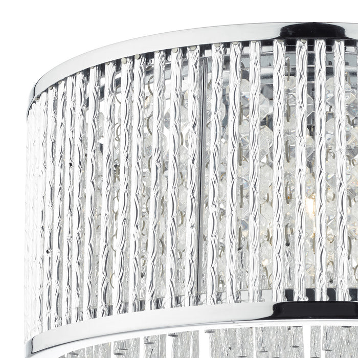 Nantes 3 Light Flush Polished Chrome Alum<br>Polished Chrome