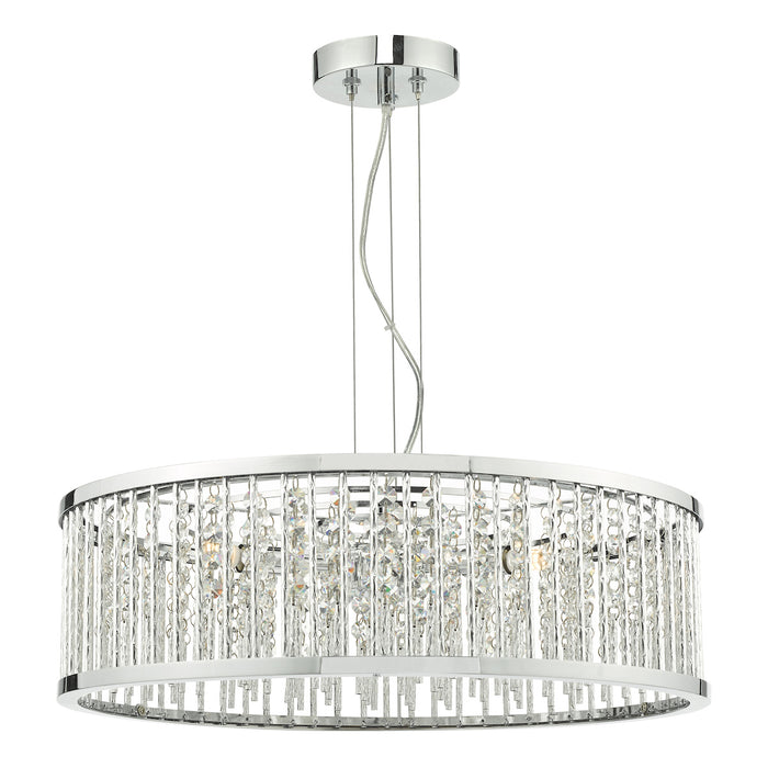 Nantes 5 Light Pendant Polished Chrome Aluminium<br>Polished Chrome