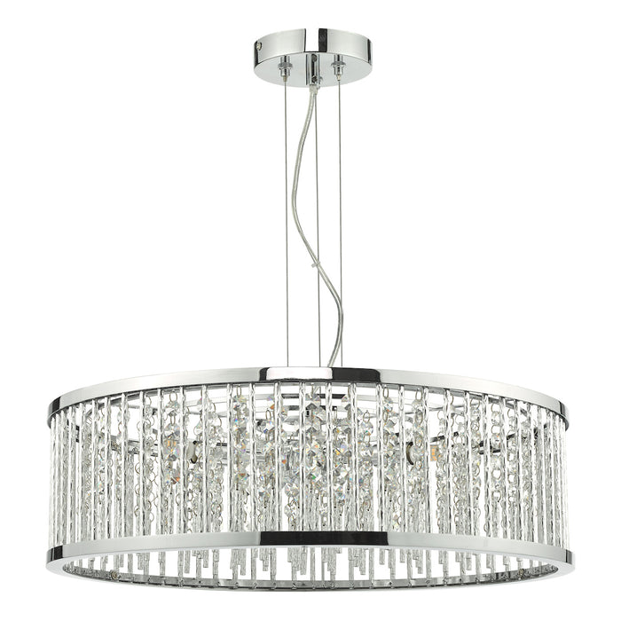 Nantes 5 Light Pendant Polished Chrome Aluminium<br>Polished Chrome