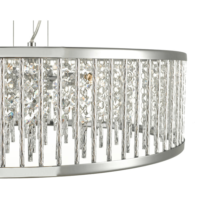 Nantes 5 Light Pendant Polished Chrome Aluminium<br>Polished Chrome
