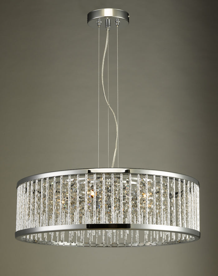 Nantes 5 Light Pendant Polished Chrome Aluminium<br>Polished Chrome