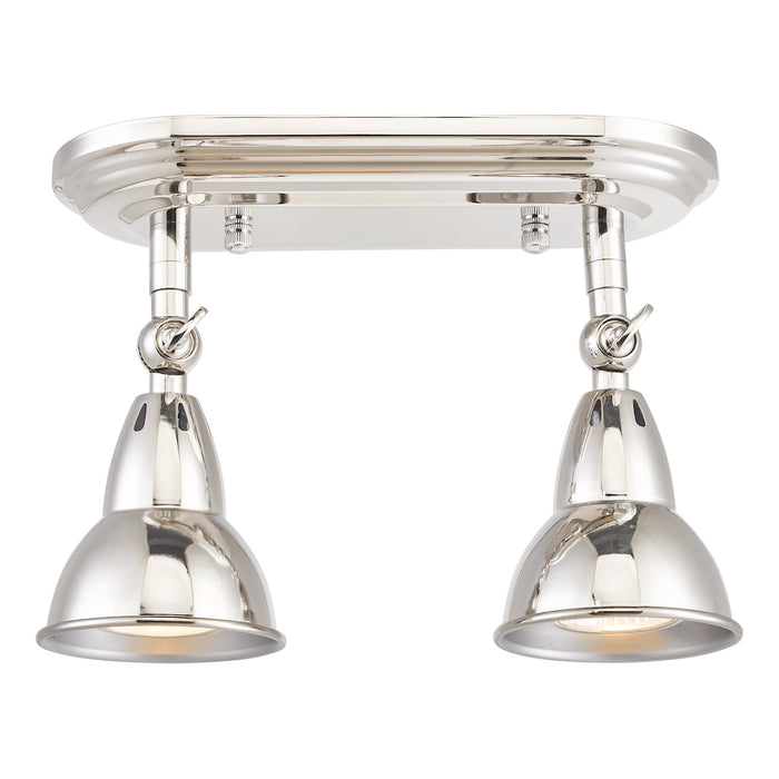 Nathaniel 2 Light Plate Spotlight Polished Nickel<br>Polished Nickel