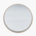 Natural Wood Round Mirror