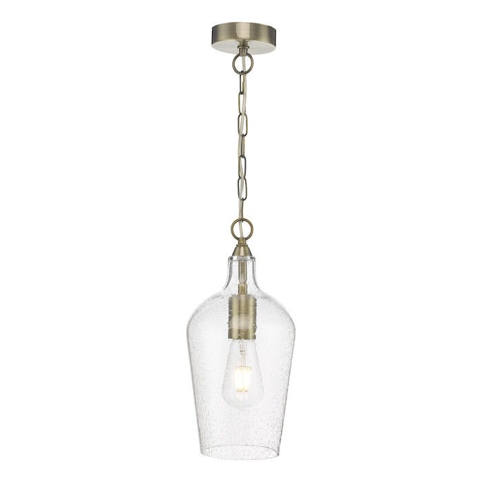 Nida Pendant Antique Brass Glass<br>Glass