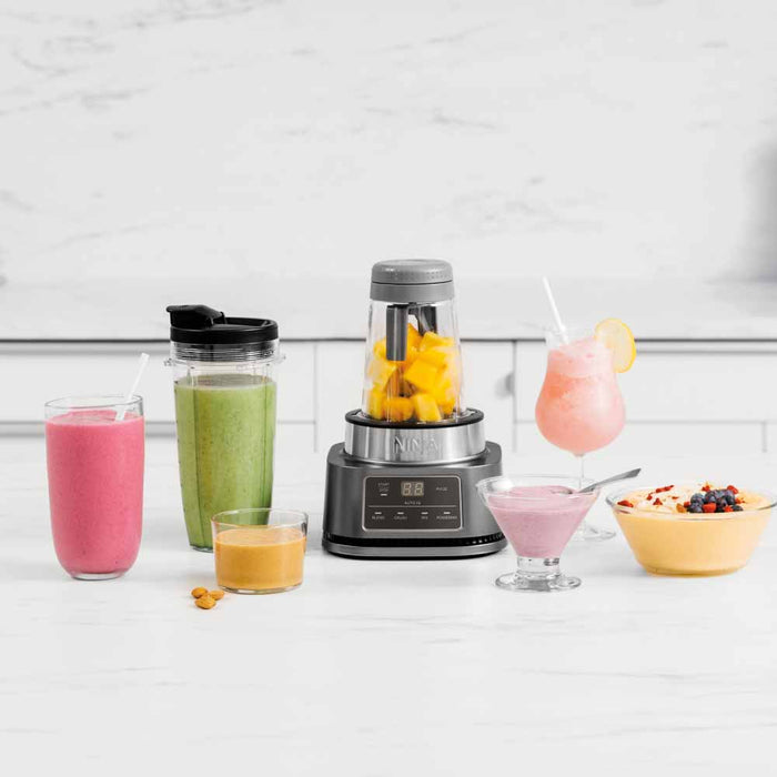 Ninja CB100UK 2-in-1 Foodi Power Nutri Blender with Auto-iQ- Silver