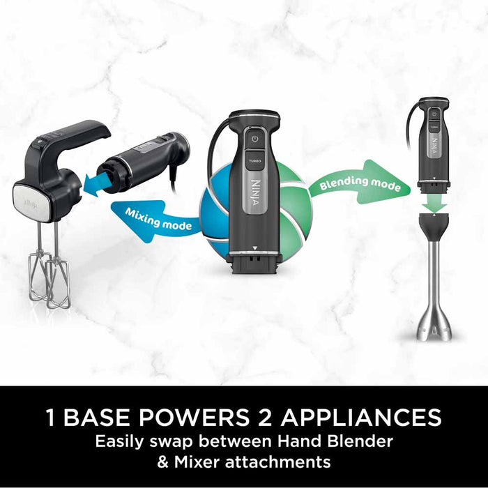 Ninja CI090UK Ninja Foodi 2-in-1 Hand Blender & Mixer - Black