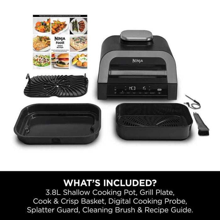 Ninja DG551UK Electric Air-Grill & Fryer - Black/Stainless Steel