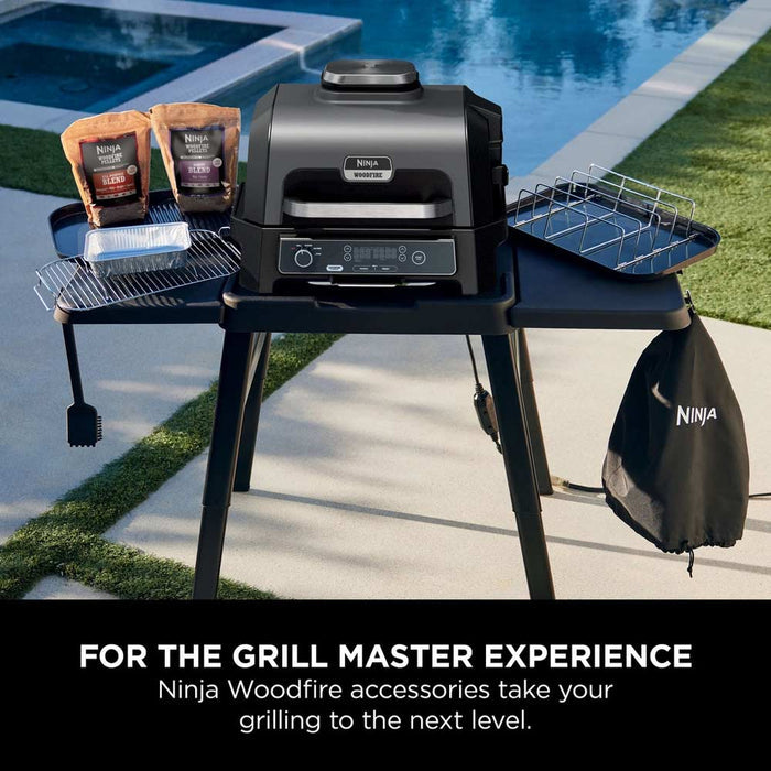 Ninja XSKOGXLRBRKEU Woodfire XL Electric BBQ Rib Rack - Silver