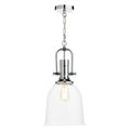 Nolan 1 Light Pendant Polished Chrome/ Clear<br>Polished Chrome
