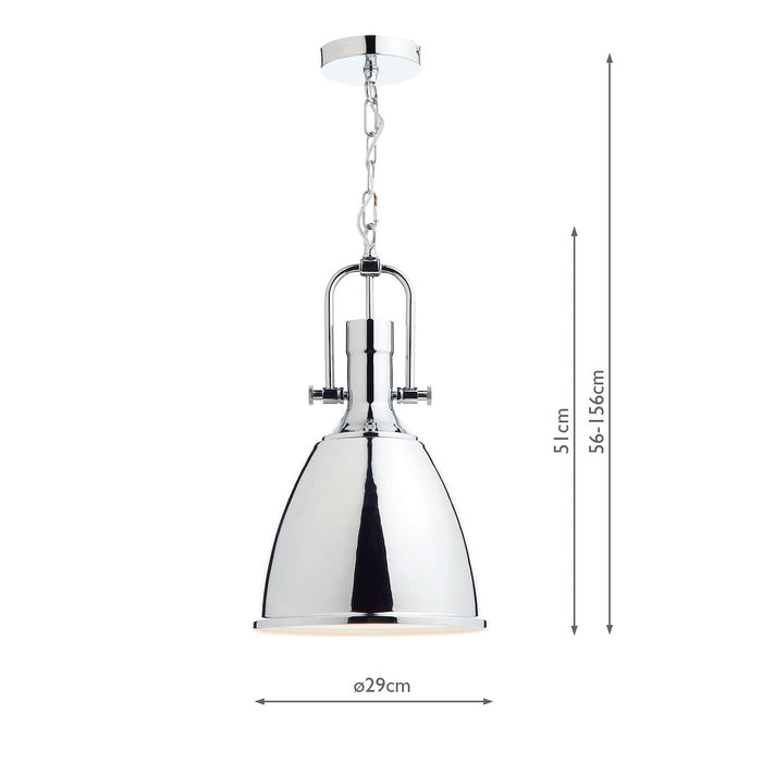 Nolan 1 Light Pendant Polished Chrome<br>Polished Chrome