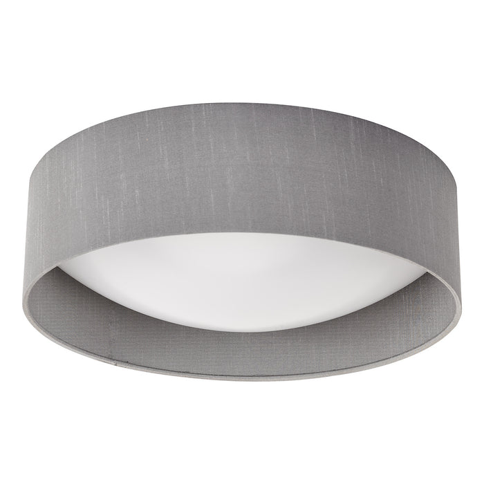 Nysa 2 Light Flush Grey Faux Silk 40cm<br>Grey