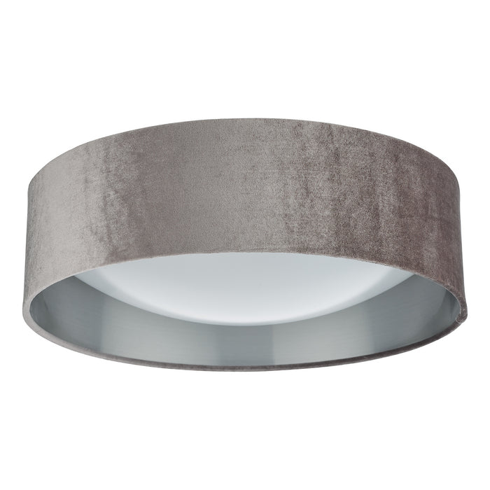 Nysa 2 Light Flush Velvet Mink Shade 40cm<br>Brown