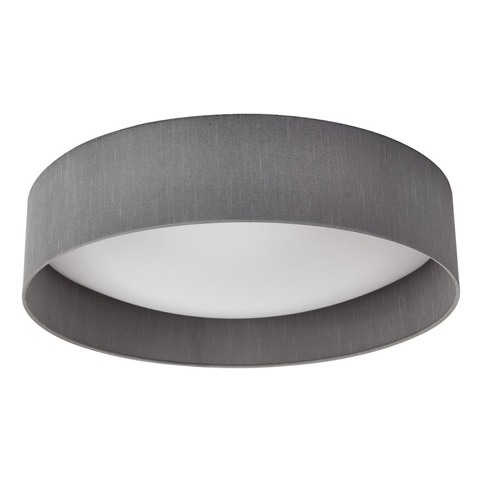 Nysa 3 Light Flush Grey Faux Silk 60cm<br>Grey