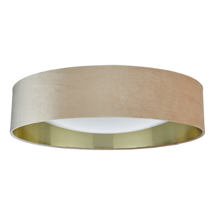 Nysa 3 Light Flush Velvet Taupe Shade 60cm<br>Taupe