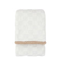 Oakley Checked Sherpa Throw Cream