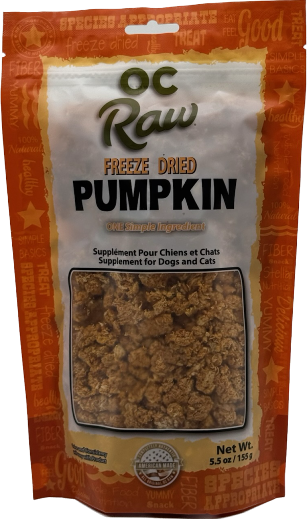OC Raw Freeze Dried Pumpkin Dog Treat