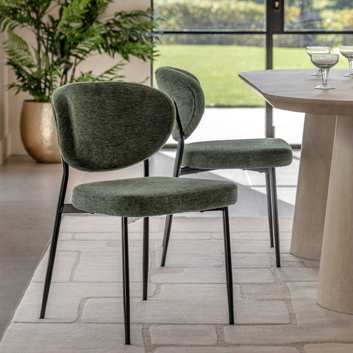 Odense Dining Chair Green (2 Pack)
