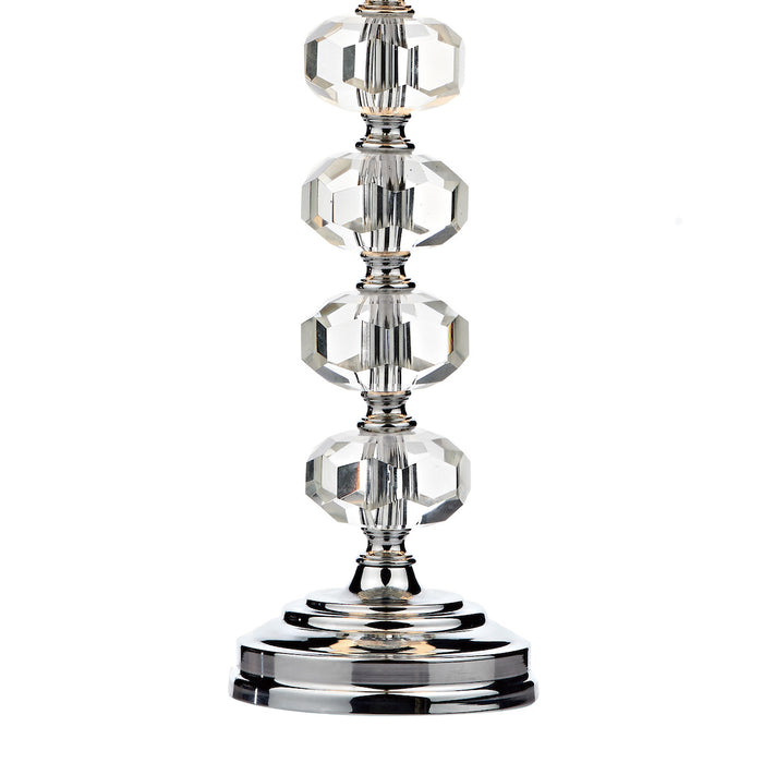 Oleana Table Lamp Polished Chrome Crystal With Shade <br>Polished Chrome