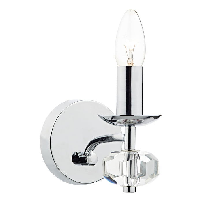Oleana Wall Light Polished Chrome Crystal<br>Polished Chrome