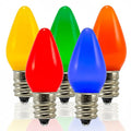 Opaque C7 LED Bulbs - Multi (B,G,O,R,Y) - 25 Pack