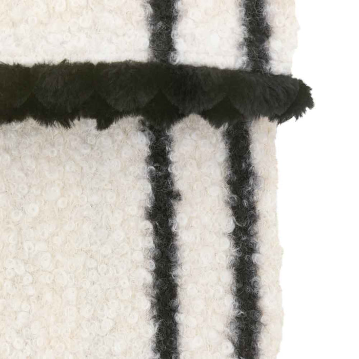 Ophelia Scalloped Throw Cream & Black