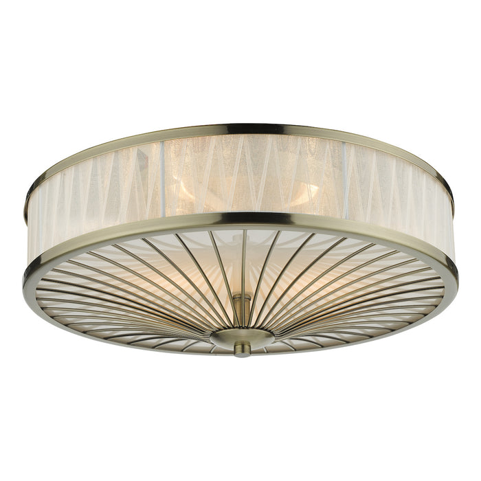 Oslo 3 Light Flush Antique Brass<br>Antique Brass