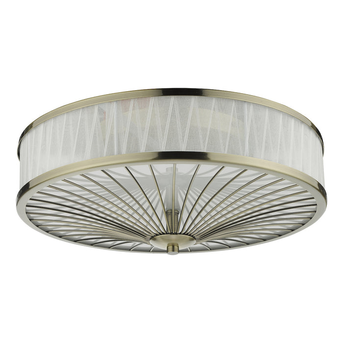 Oslo 3 Light Flush Antique Brass<br>Antique Brass
