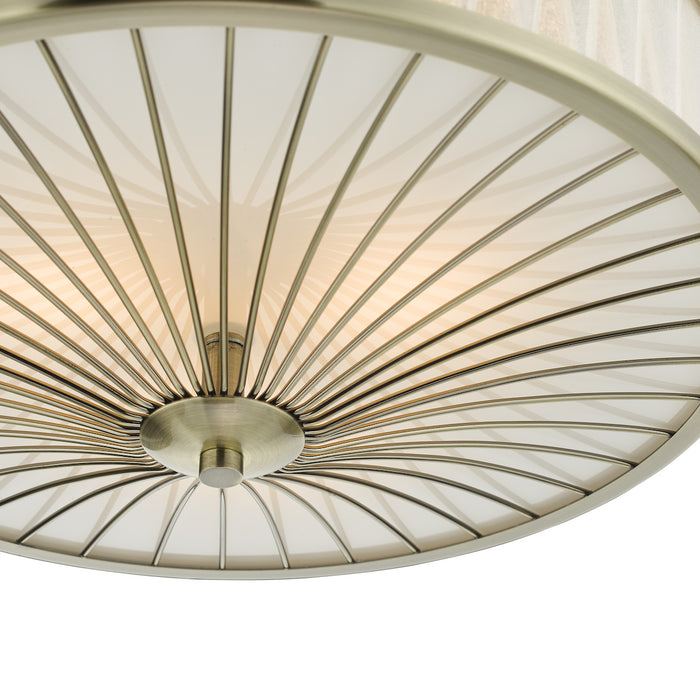 Oslo 3 Light Flush Antique Brass<br>Antique Brass
