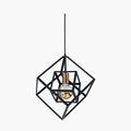 Pacific Alessio Matt Black Metal Cube Pendant 35-307