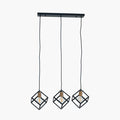 Pacific Alessio Matt Black Metal Three Cube Pendant 35-305