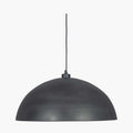 Pacific Anders Matt Black and Gold Leaf Metal Dome Pendant 35-314