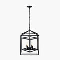 Pacific Anis Black Metal 4 Light Cube Pendant 35-398