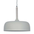 Pacific Anke Matt Grey Domed Metal Pendant 35-234