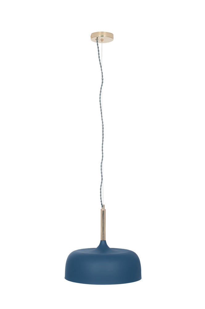 Pacific Anke Matt Indigo Domed Metal Pendant 35-233