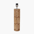 Pacific Aurelia Embossed Natural Wood Tall Table Lamp 30-966-BO