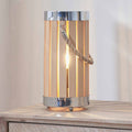 Pacific Austell Natural Wood Small Lantern Table Lamp 30-920-C